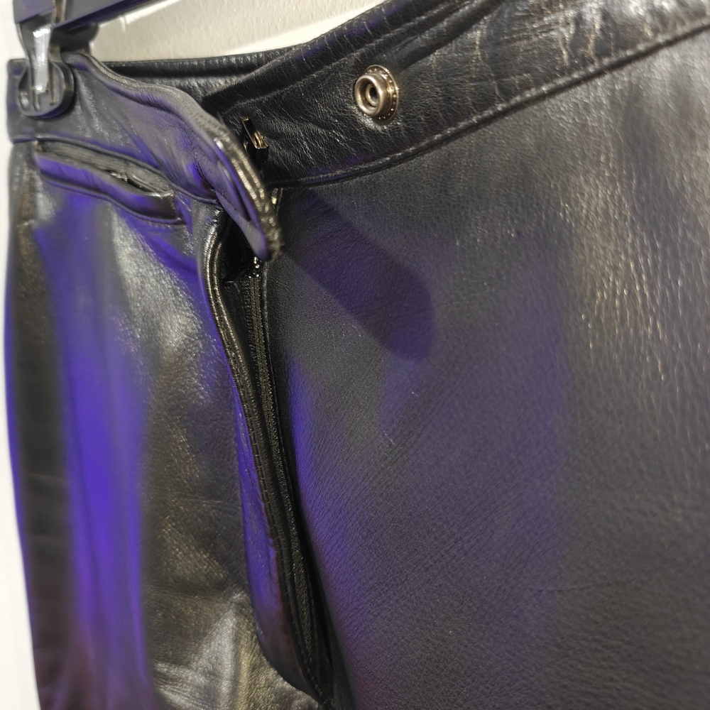 Maxima Black Leather Pants - Picture 5 of 8